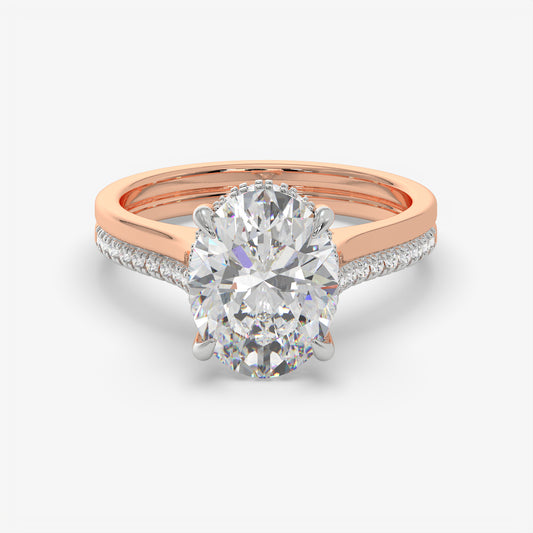 Oval Confluence Diamond Ring