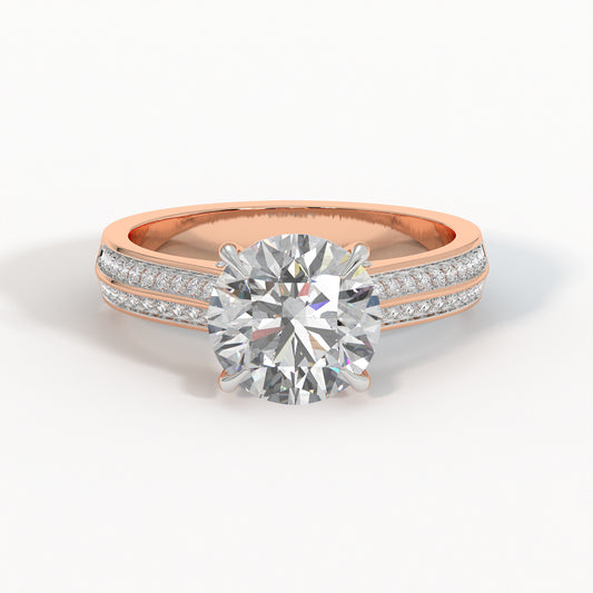 Duetta Solitaire Diamond Ring