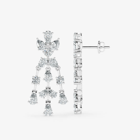 Bloom Cascade Diamond Chandelier Earrings