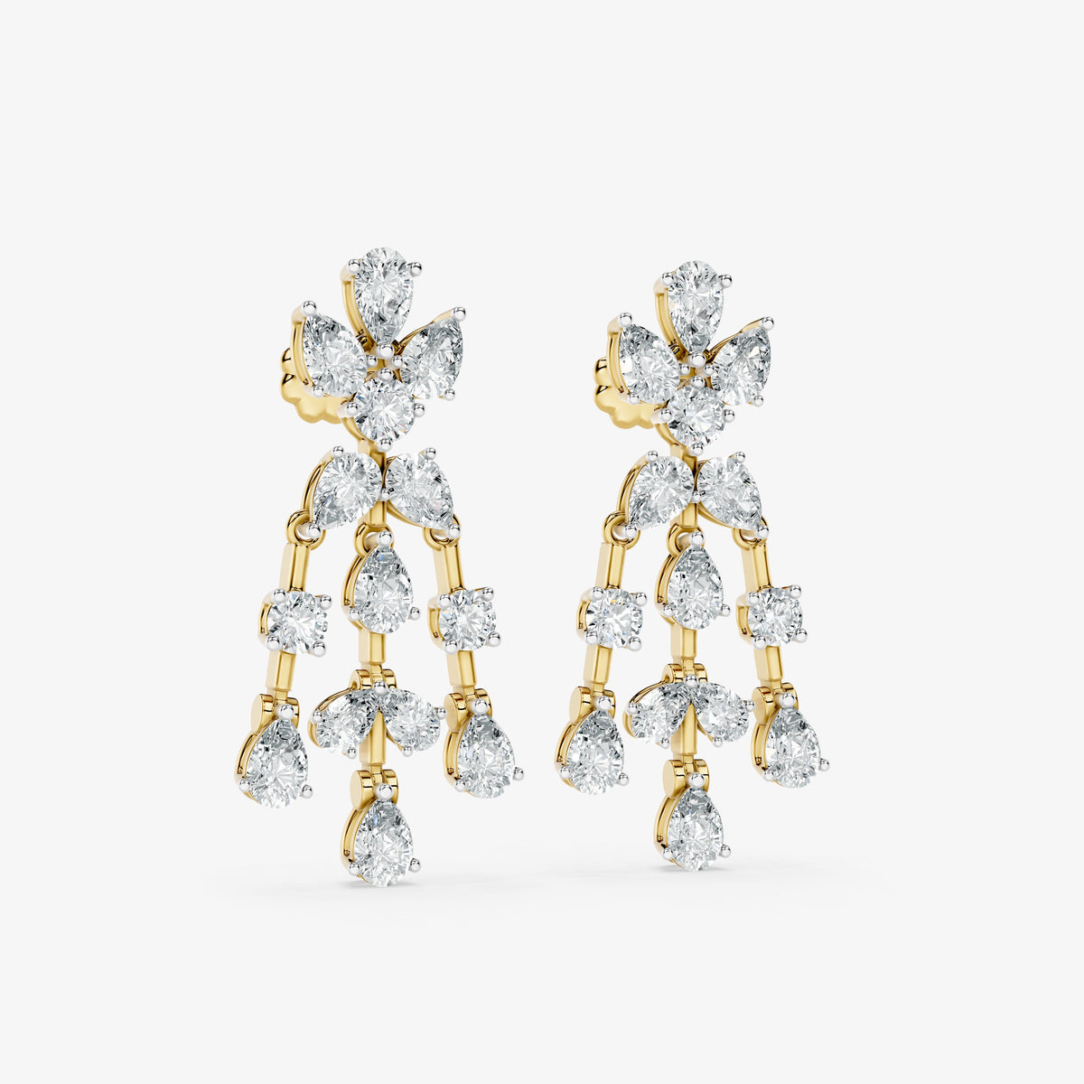 Bloom Cascade Diamond Chandelier Earrings