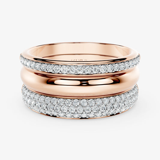 Veyra Triple-Line Diamond Band