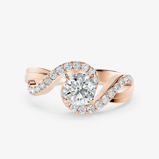 Aurelle Round Diamond Ribbon Ring