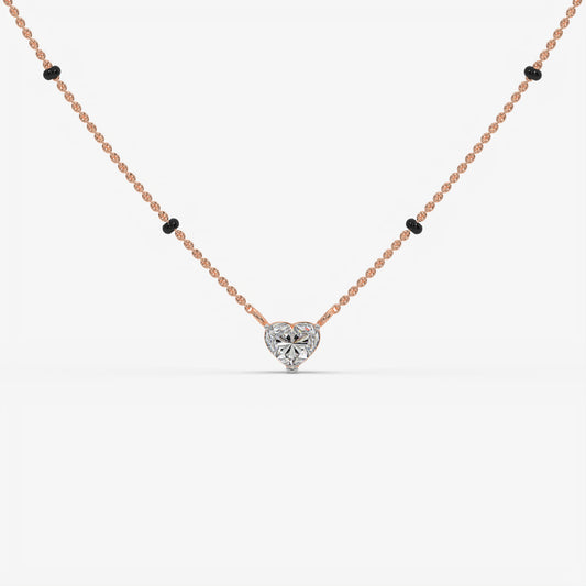Heart Cut Diamond Mangalsutra