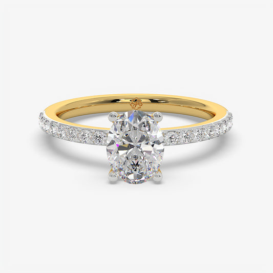 Oval Trail Solitaire Ring