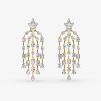 Multi-Cut Diamond Chandelier Earrings