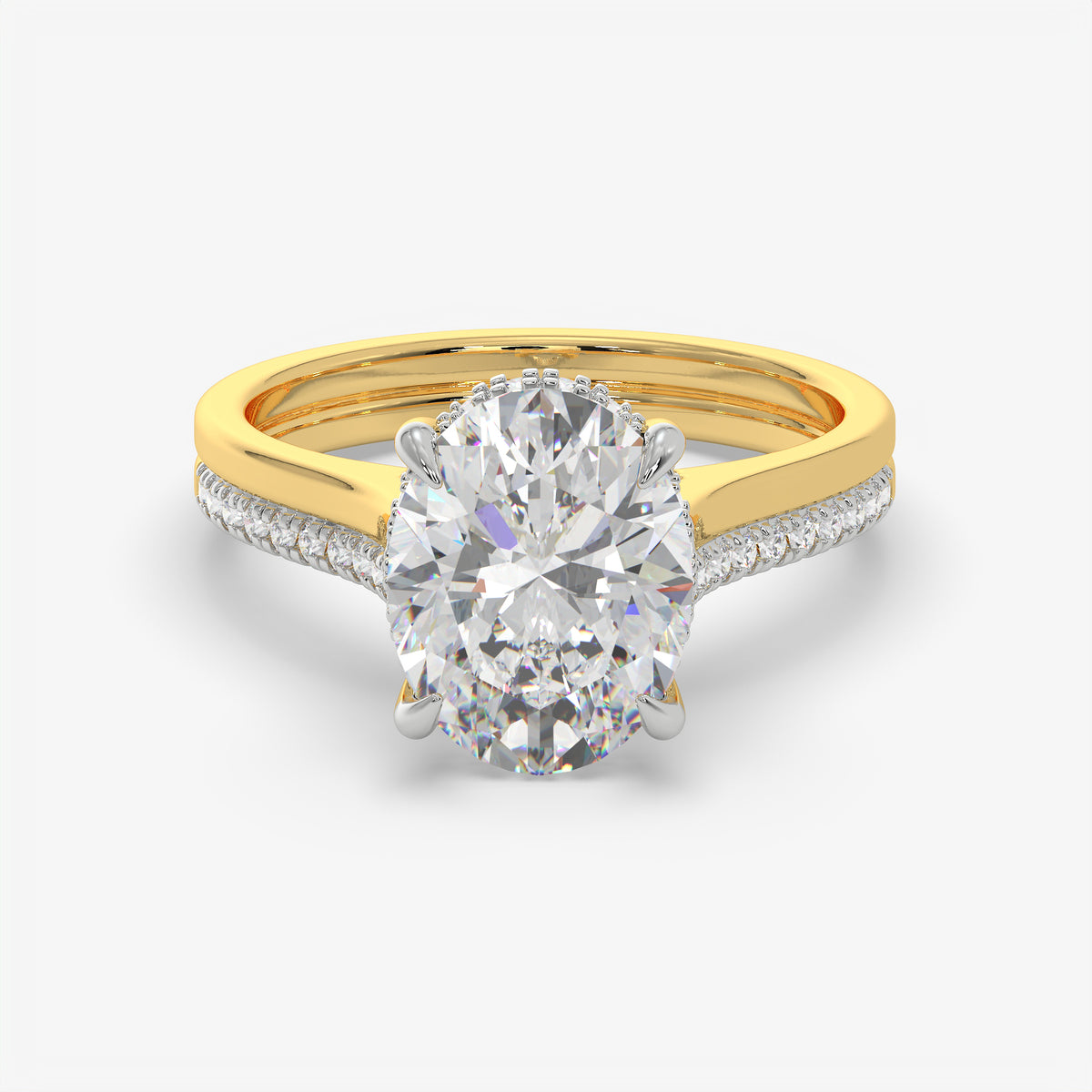 Oval Confluence Diamond Ring