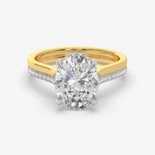Oval Confluence Diamond Ring