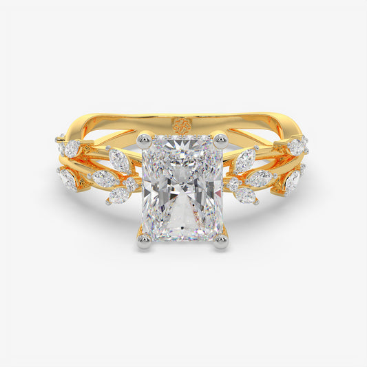 Emerald Vine Diamond Ring