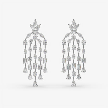 Multi-Cut Diamond Chandelier Earrings