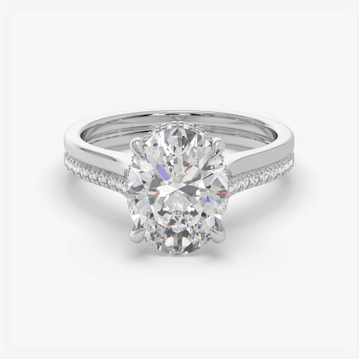 Oval Confluence Diamond Ring