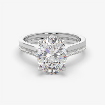 Oval Confluence Diamond Ring