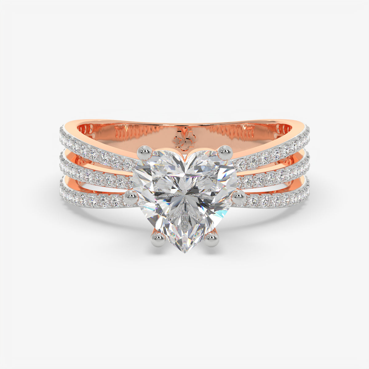 Trinity Heart Diamond Ring