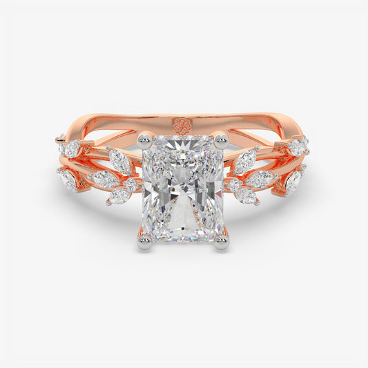 Emerald Vine Diamond Ring