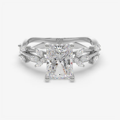 Emerald Vine Diamond Ring
