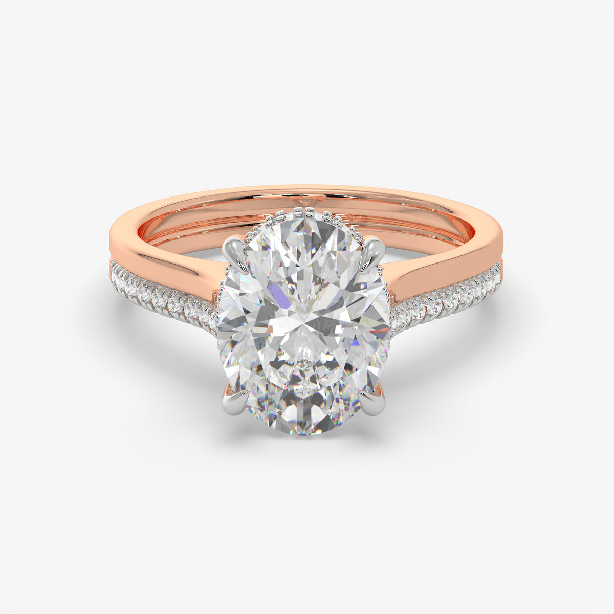 Oval Confluence Diamond Ring