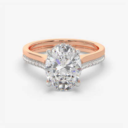 Oval Confluence Diamond Ring