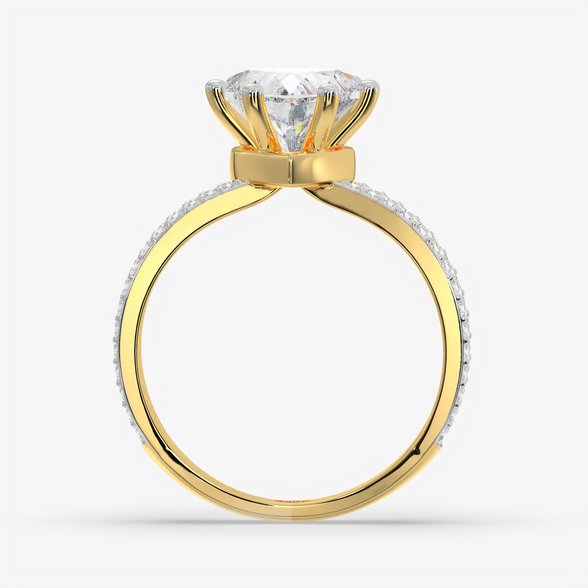 Trinity Heart Diamond Ring