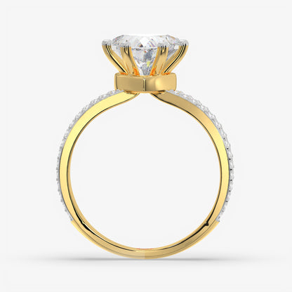 Trinity Heart Diamond Ring
