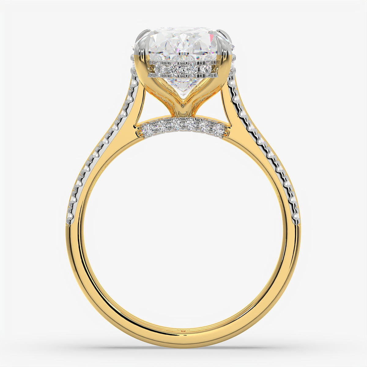 Oval Confluence Diamond Ring