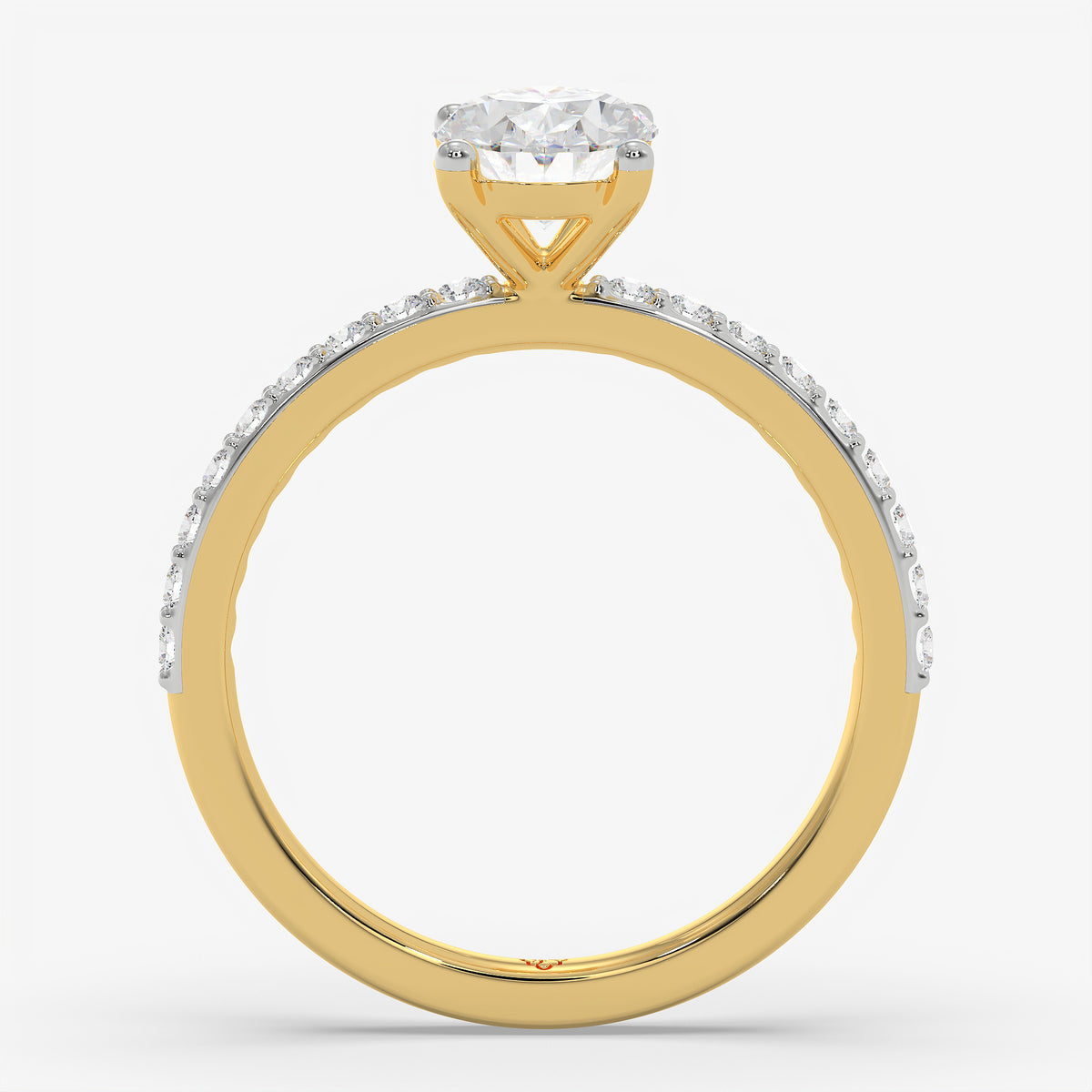 Oval Trail Solitaire Ring
