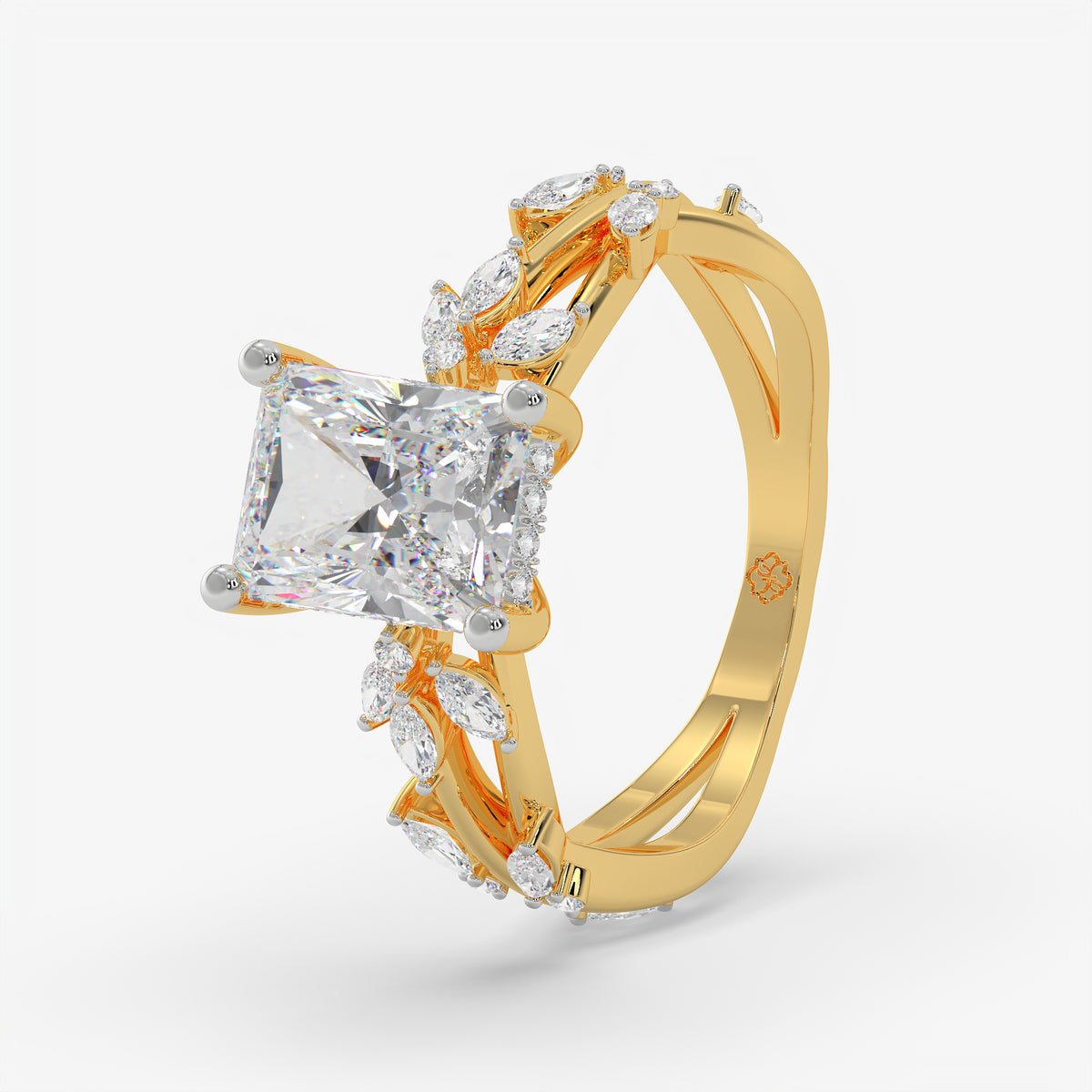 Emerald Vine Diamond Ring