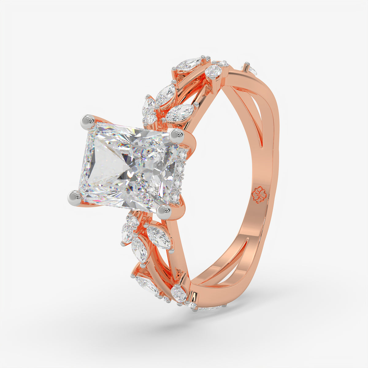 Emerald Vine Diamond Ring