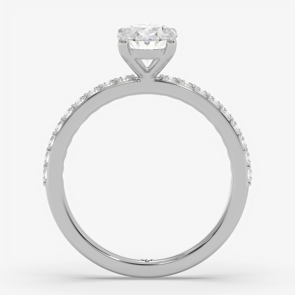 Oval Trail Solitaire Ring