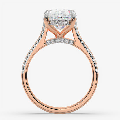 Oval Confluence Diamond Ring