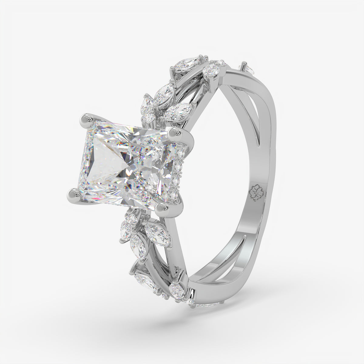 Emerald Vine Diamond Ring