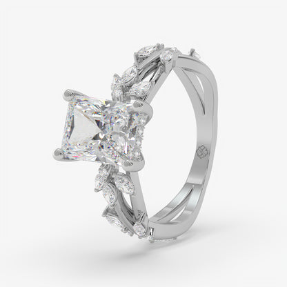 Emerald Vine Diamond Ring