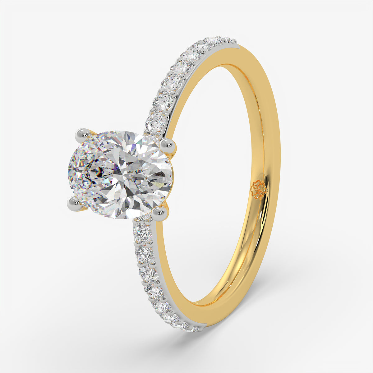 Oval Trail Solitaire Ring