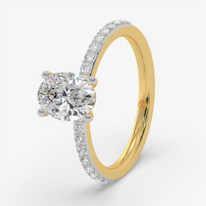 Oval Trail Solitaire Ring