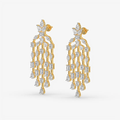 Multi-Cut Diamond Chandelier Earrings