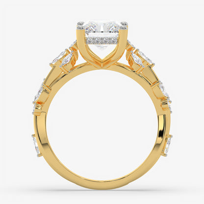 Emerald Vine Diamond Ring