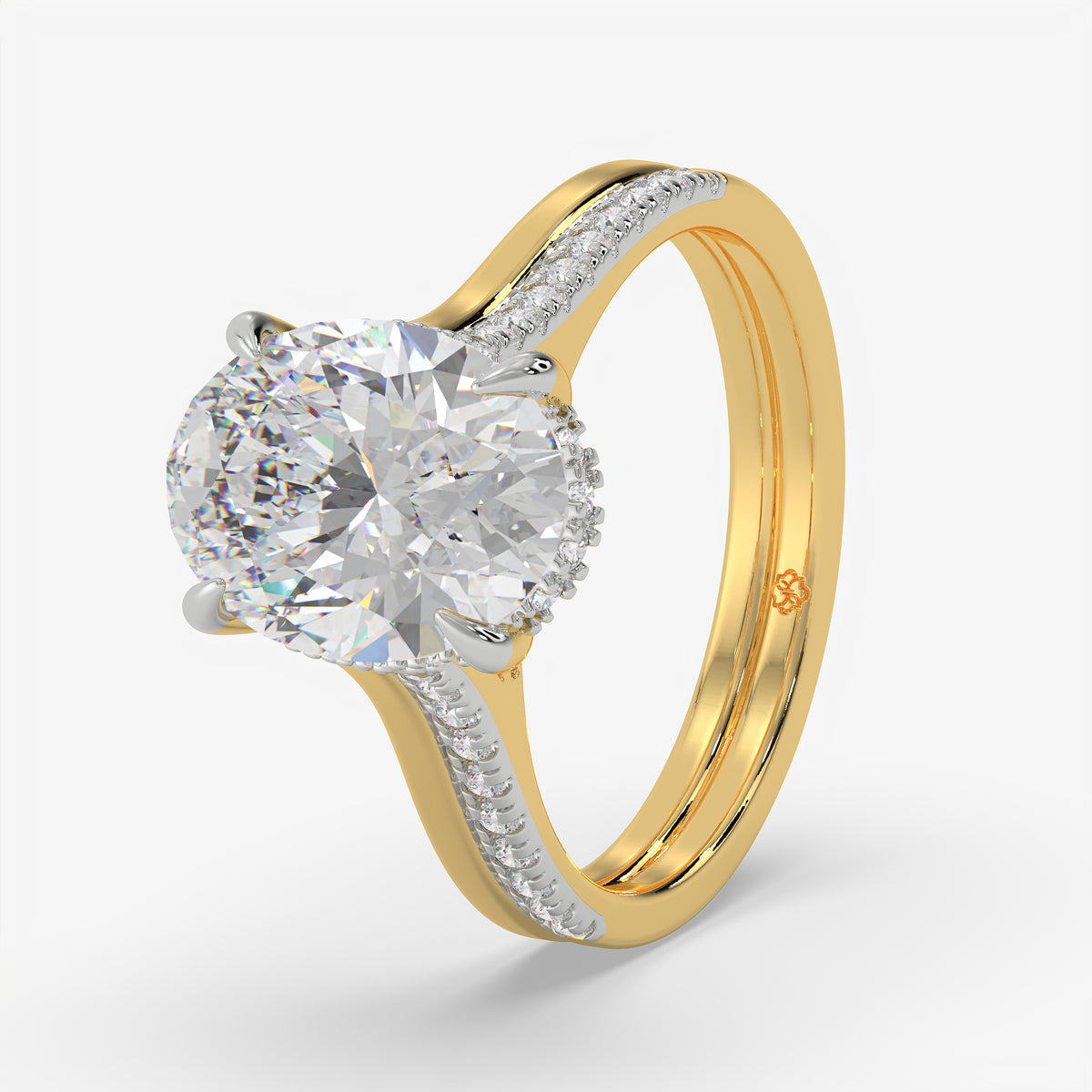 Oval Confluence Diamond Ring