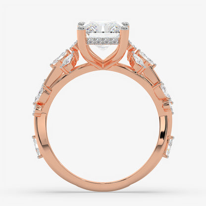 Emerald Vine Diamond Ring