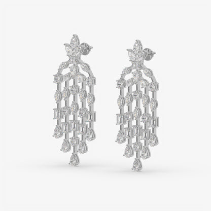 Multi-Cut Diamond Chandelier Earrings