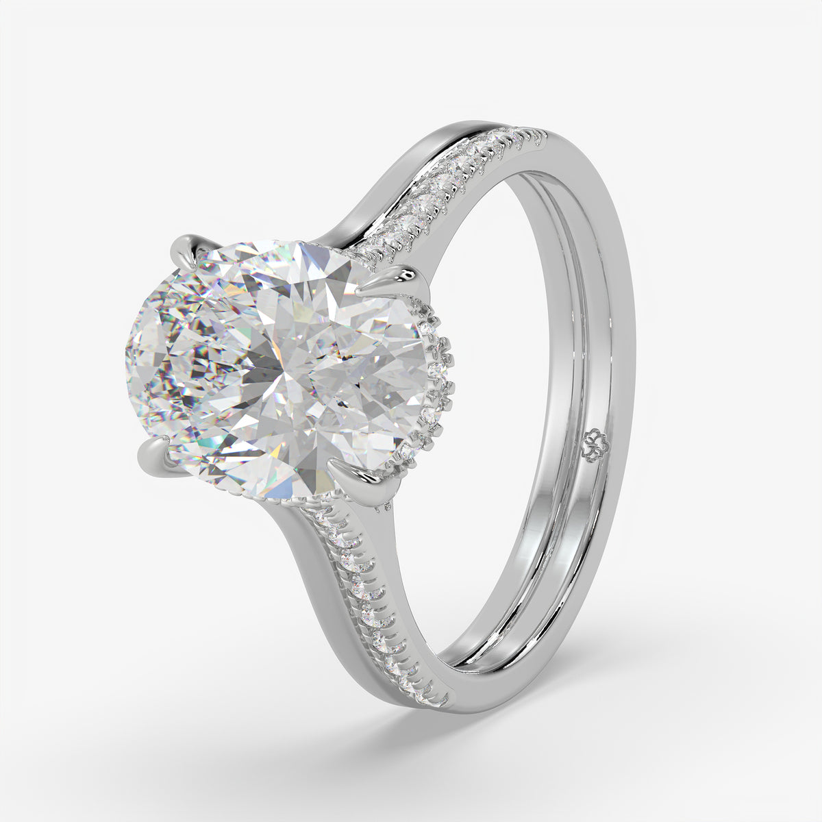 Oval Confluence Diamond Ring