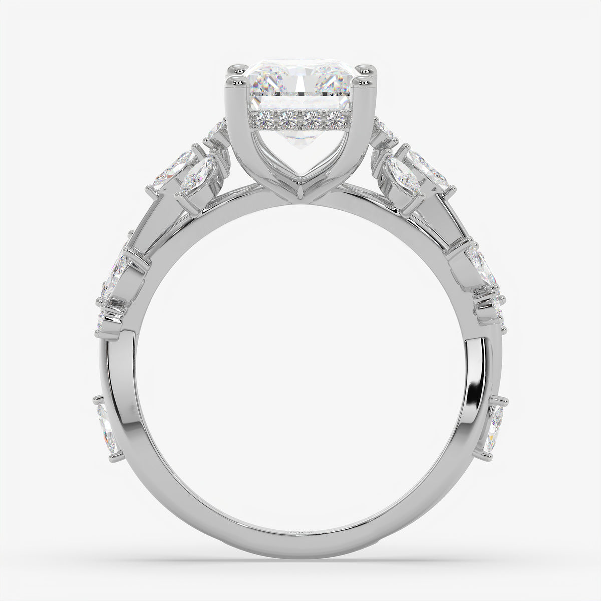 Emerald Vine Diamond Ring