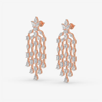 Multi-Cut Diamond Chandelier Earrings