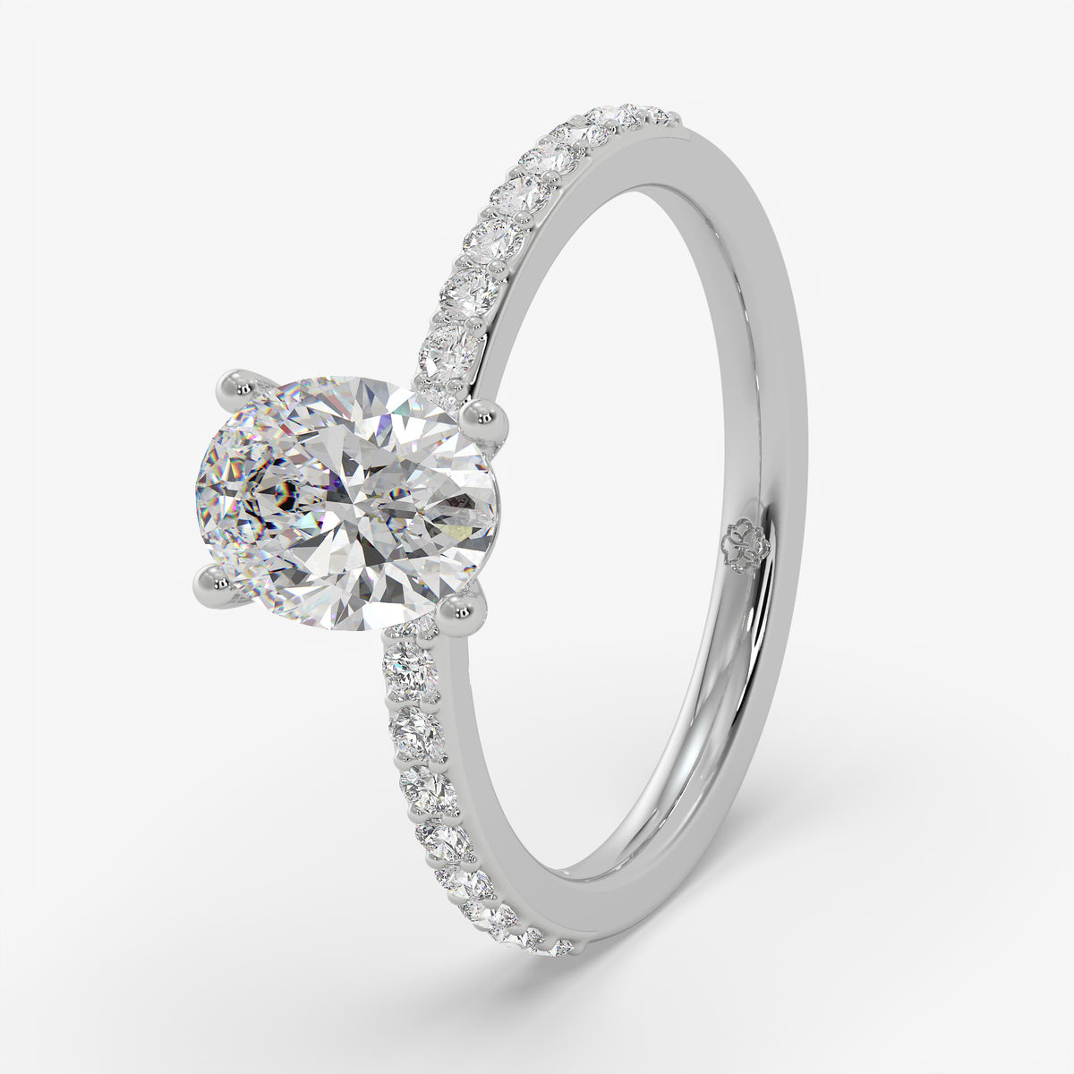 Oval Trail Solitaire Ring