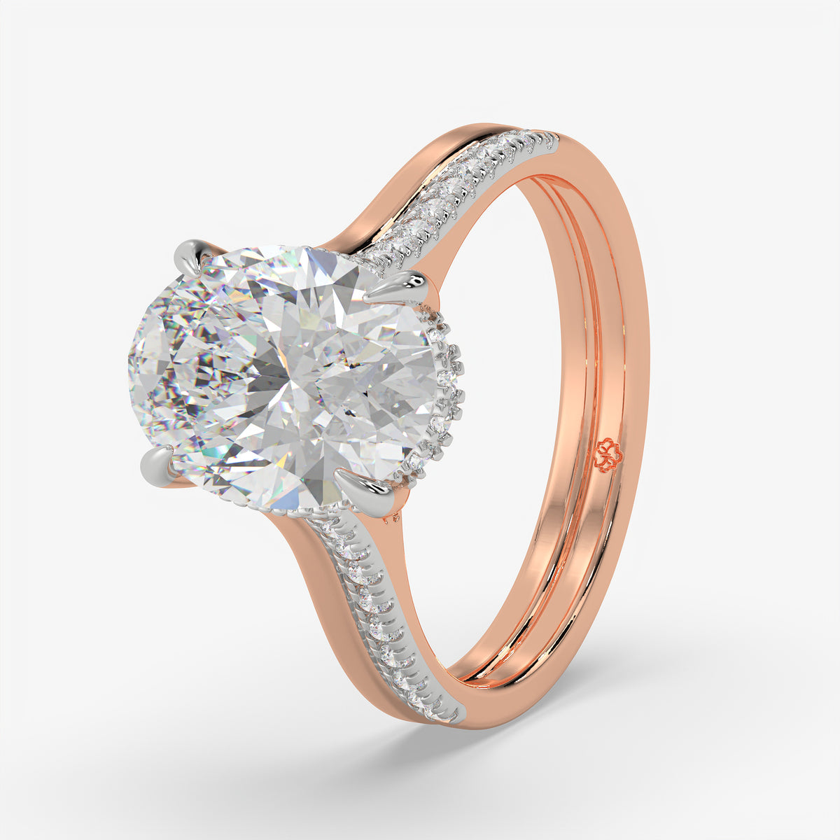 Oval Confluence Diamond Ring