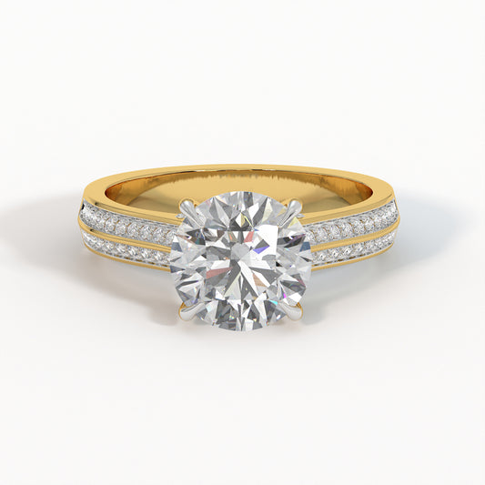 Duetta Solitaire Diamond Ring