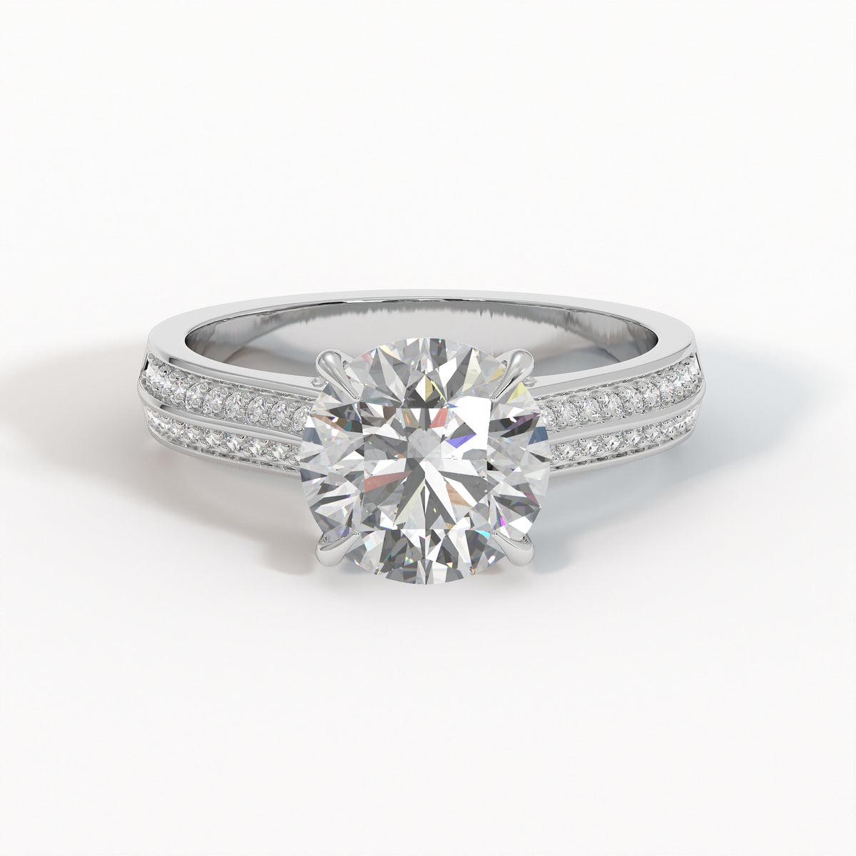 Duetta Solitaire Diamond Ring