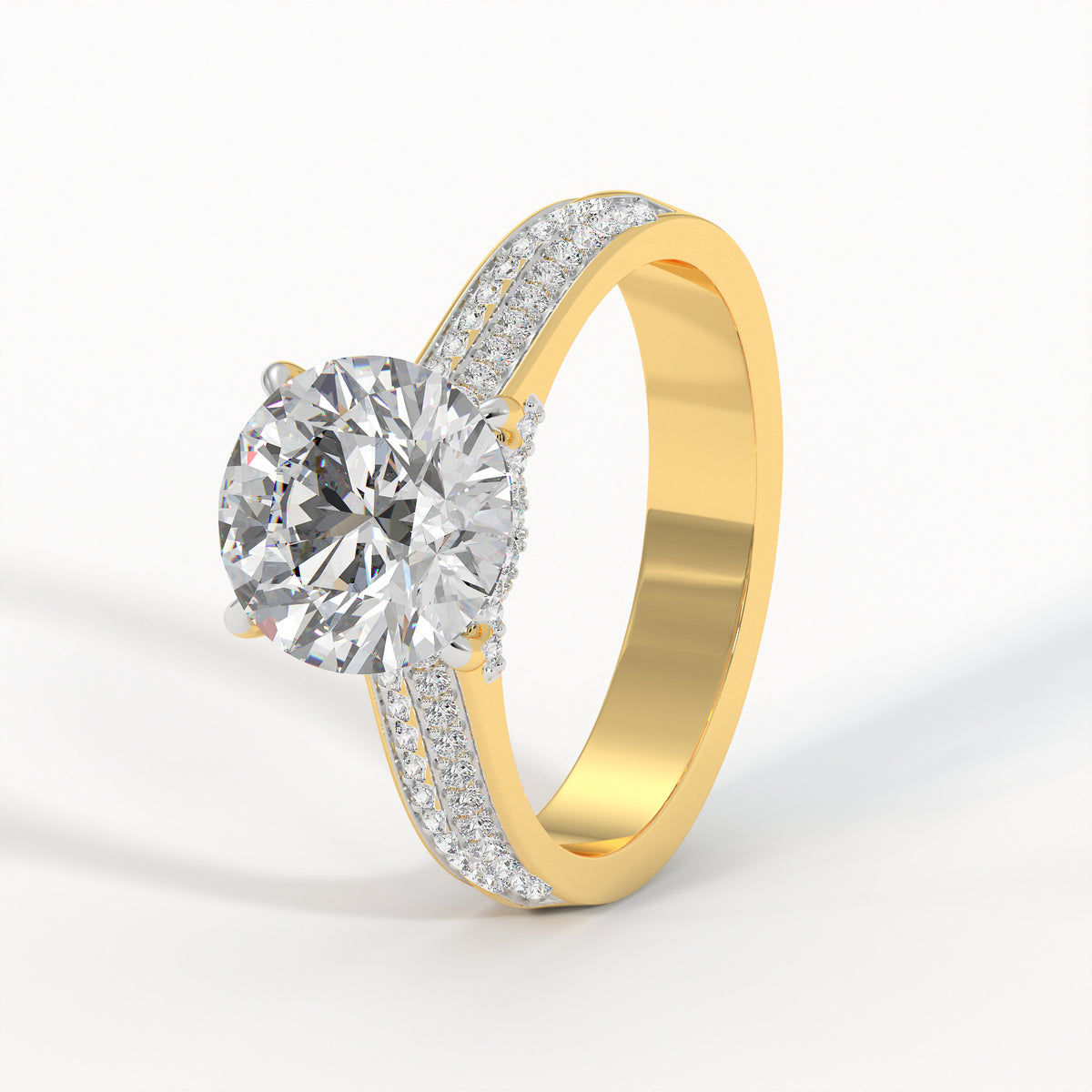 Duetta Solitaire Diamond Ring