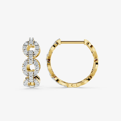 Celestial Orbit Diamond Hoop Earrings