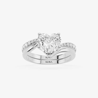 Heart Cascade Diamond Ring