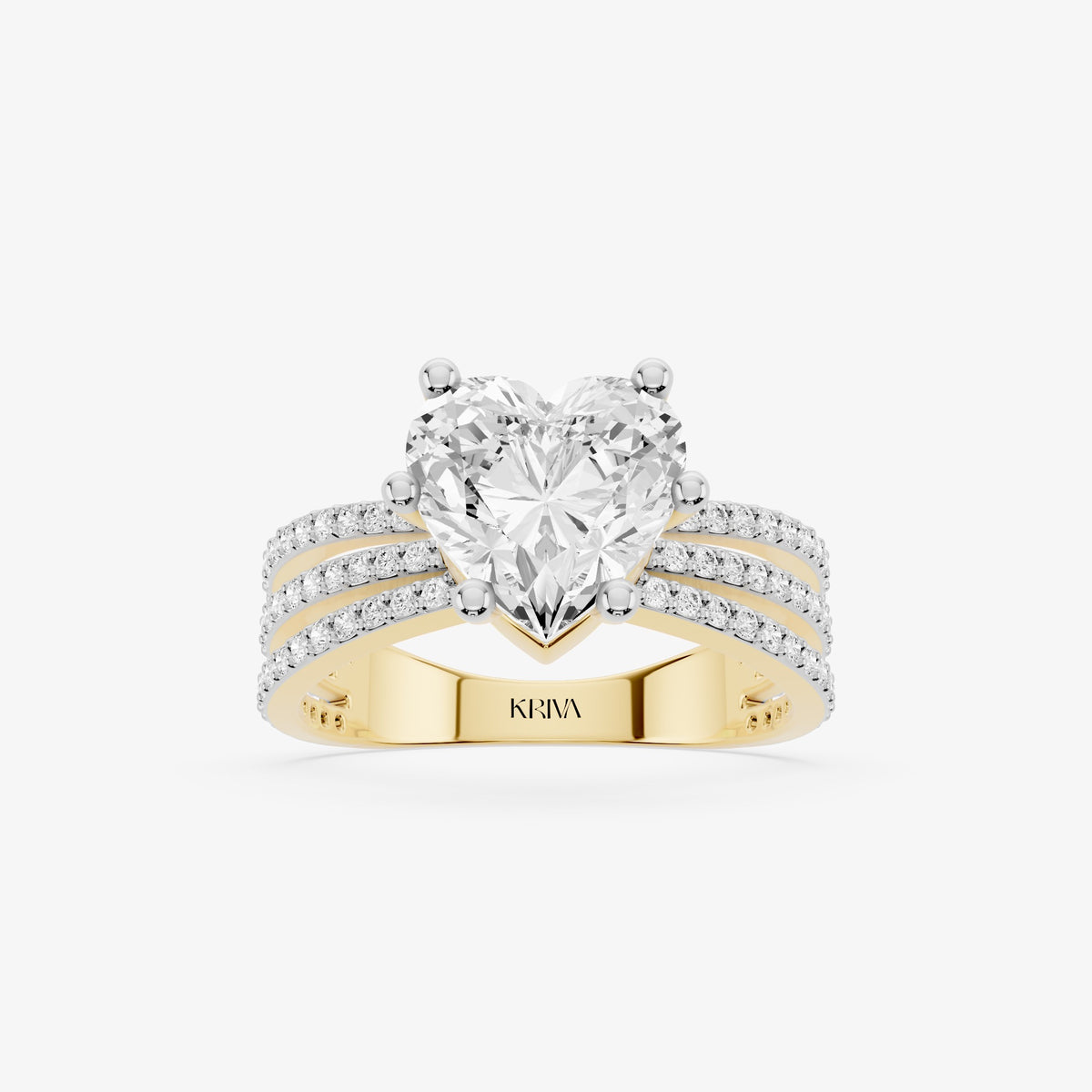Trinity Heart Diamond Ring