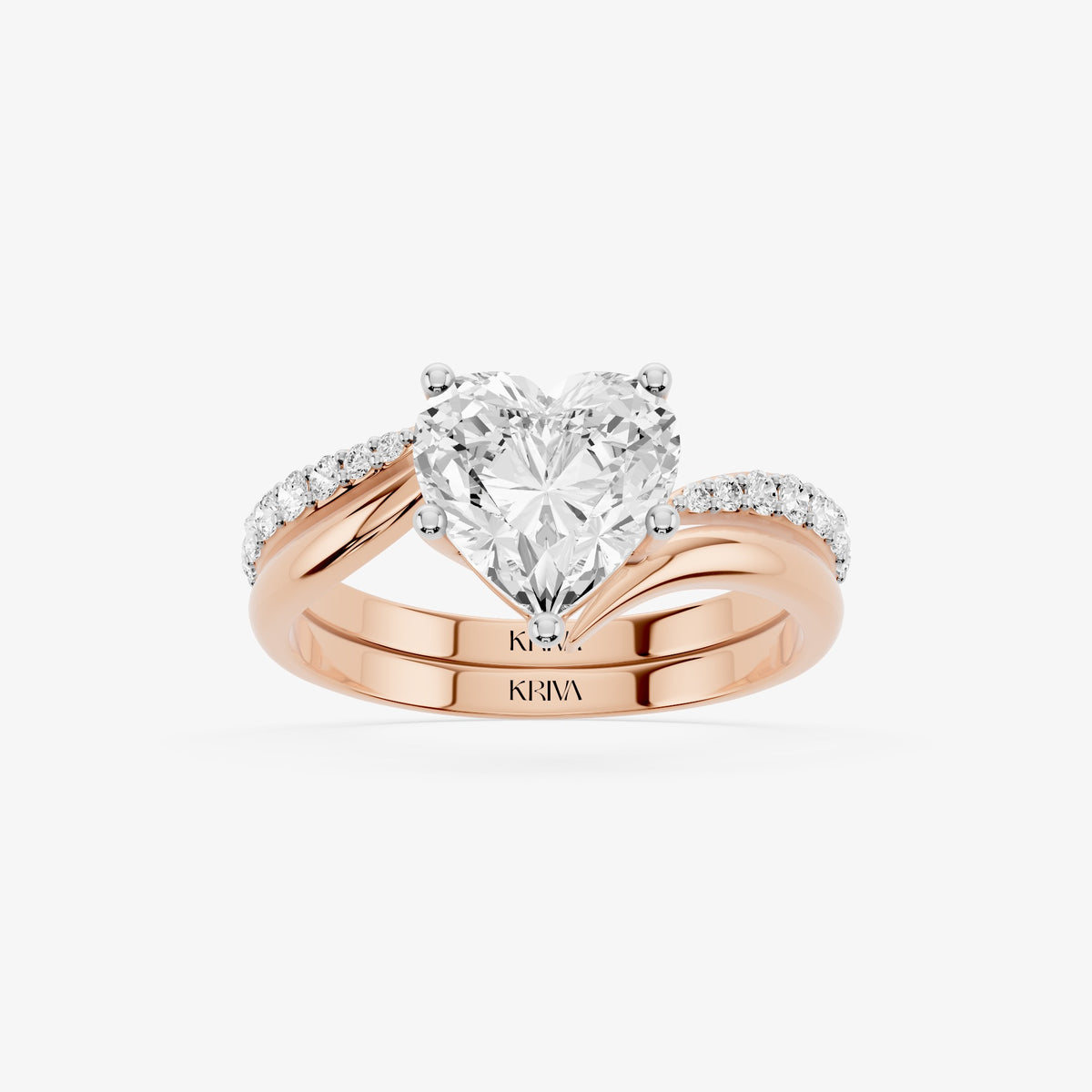 Heart Cascade Diamond Ring