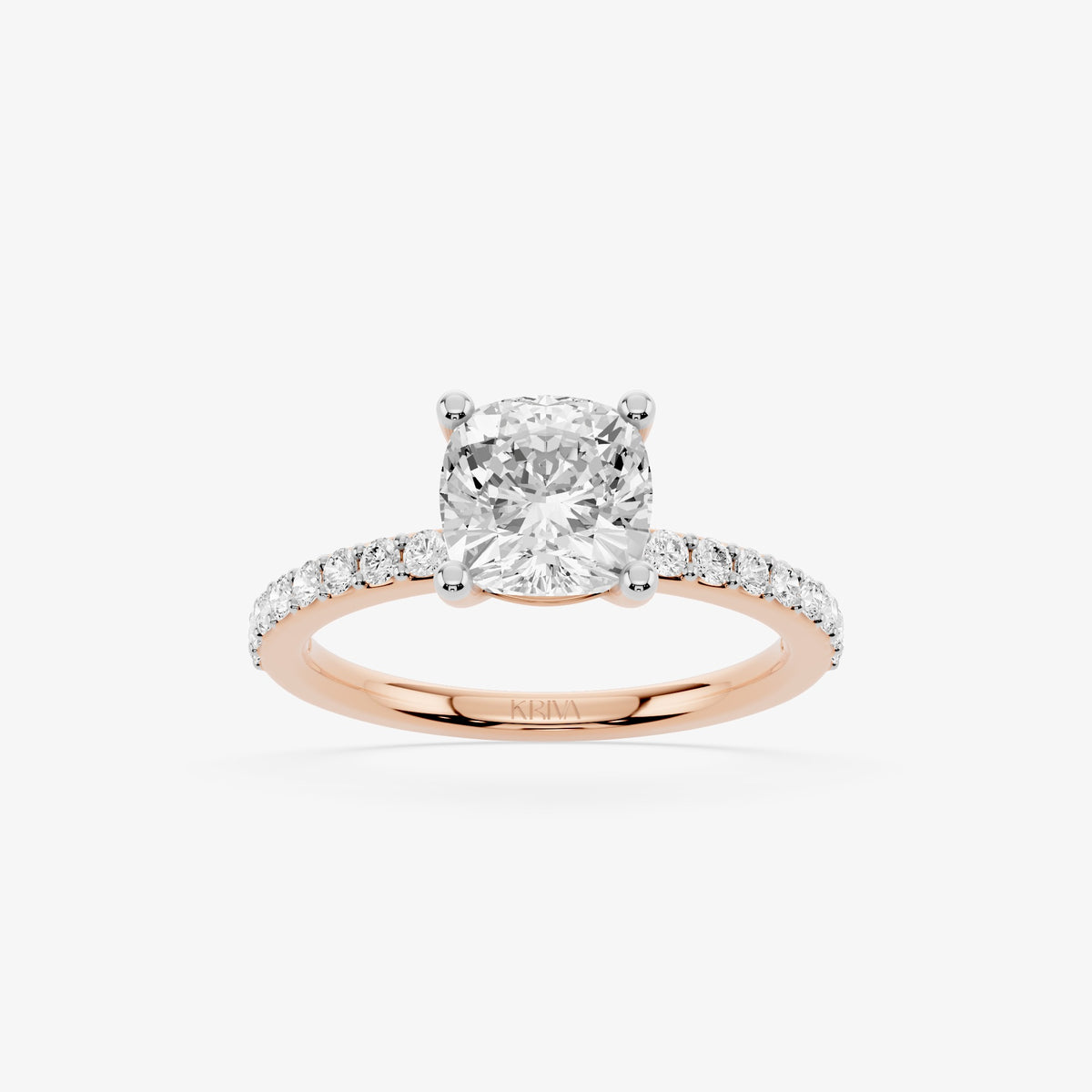 Cushion Trail Solitaire Diamond Ring